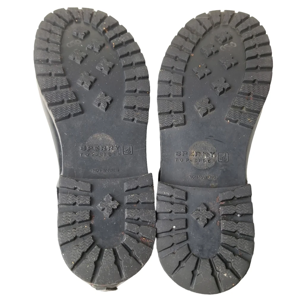 Sperry Topsider Falcon Rubber Black Rain Boots‎